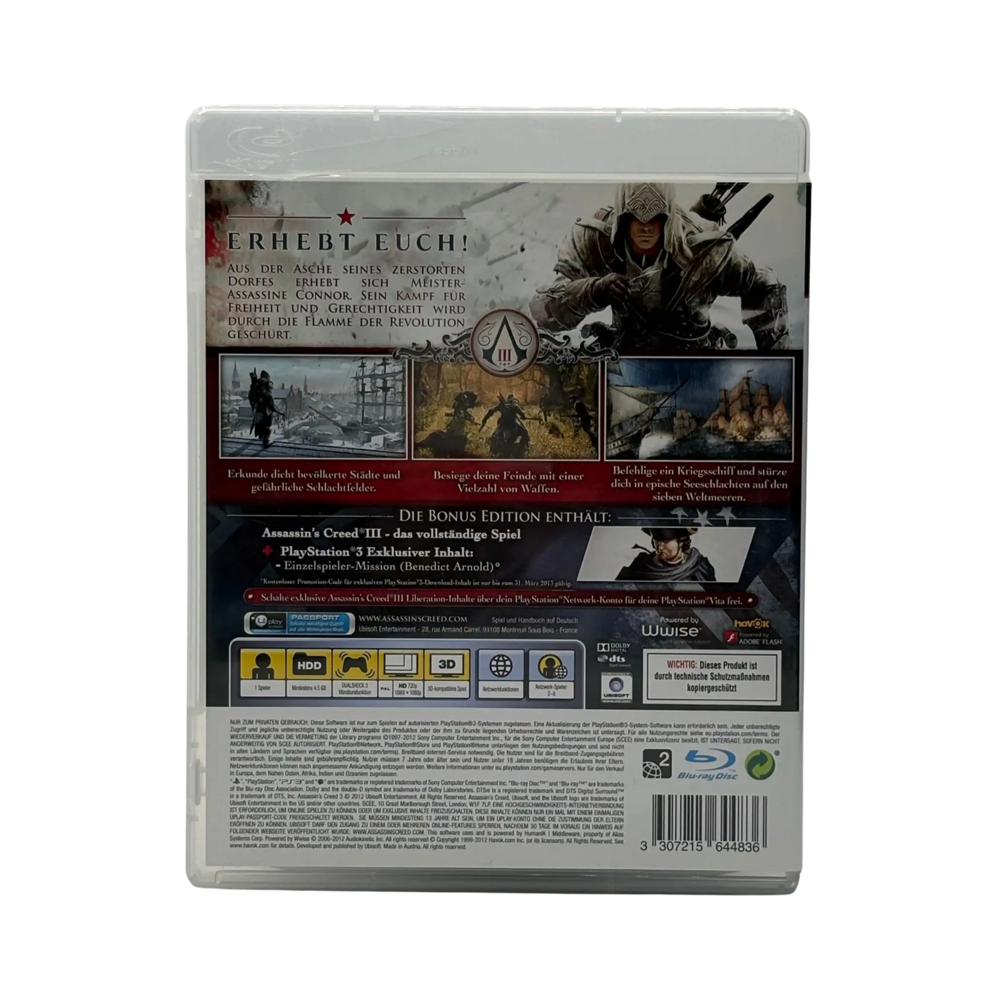 Assassin’s Creed III - Playstation 3 (PS3) - OVP - sehr guter Zustand Spiel Zockerkiste