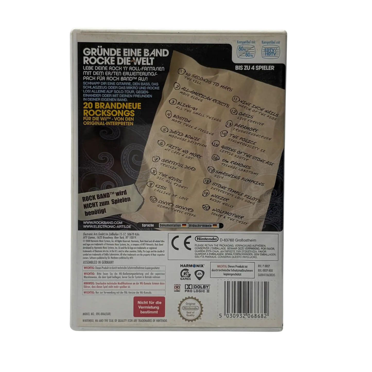 Rock Band Song Pack 1 - Nintendo Wii PAL - OVP - gebraucht (sehr gut)