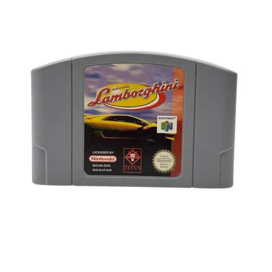 Automobili Lamborghini - Nintendo 64 (N64) - Modul EU - guter Zustand mit Gebrauchsspuren Spiel Zockerkiste