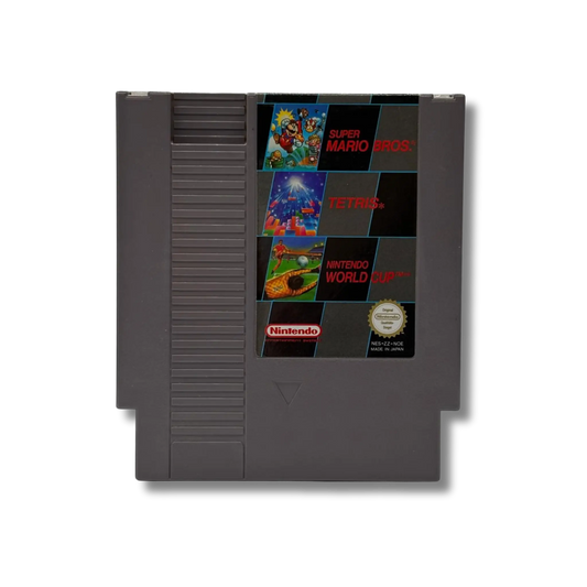 3 in 1 - Super Mario Bros. 1 - Nintendo World Cup - Tetris - NES Modul PAL Spiel Zockerkiste