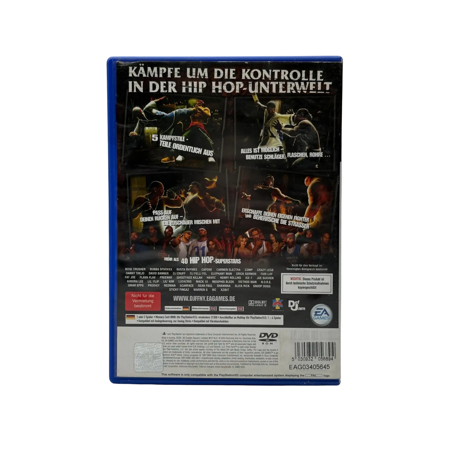 Def Jam: Fight for NY - Playstation 2 (PS2) - OVP - USK 18