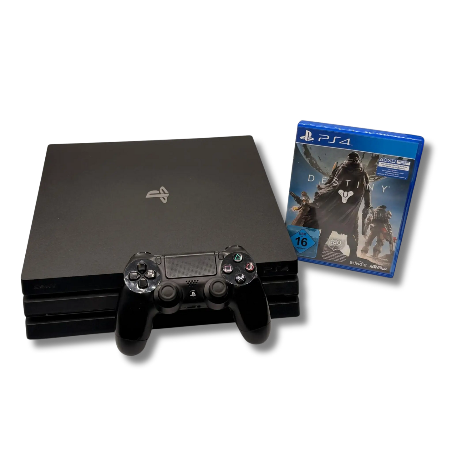 Playstation 4 (PS4) Pro schwarz - 1 TB - mit Controller und Destiny - gebraucht (gut)