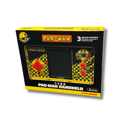 Pac-Man Handheld Konsole mit 3 Retro-Spielen - neu und OVP - Iconic Arcade