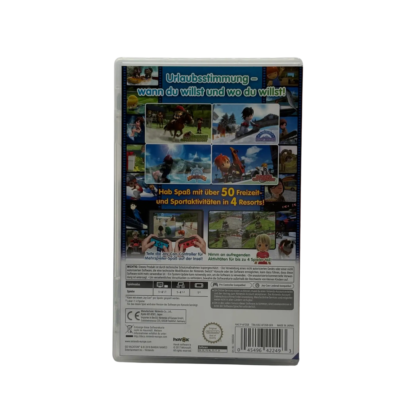 Go Vacation - Nintendo Switch - sehr guter Zustand - mit OVP Spiel Zockerkiste