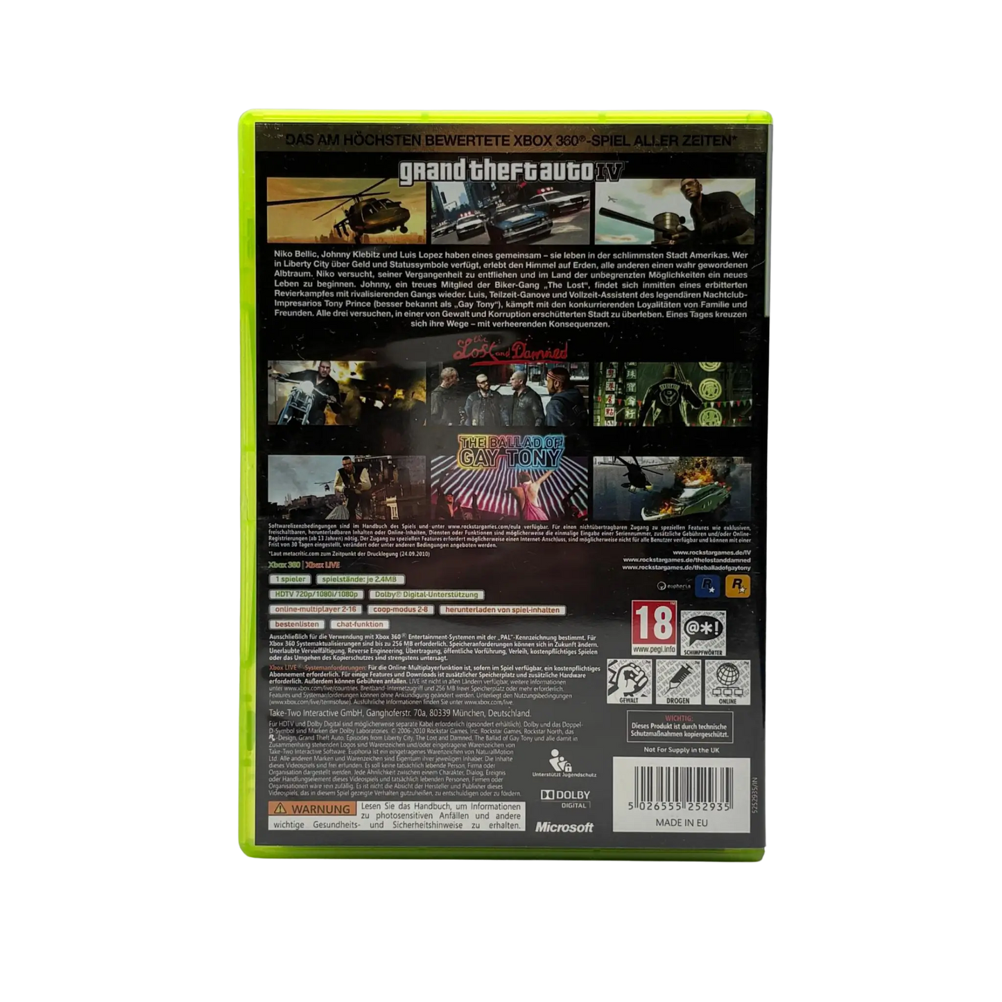 Grand Theft Auto IV (GTA 4) – The Complete Edition - XBOX 360 - OVP -  sehr gut - USK 18